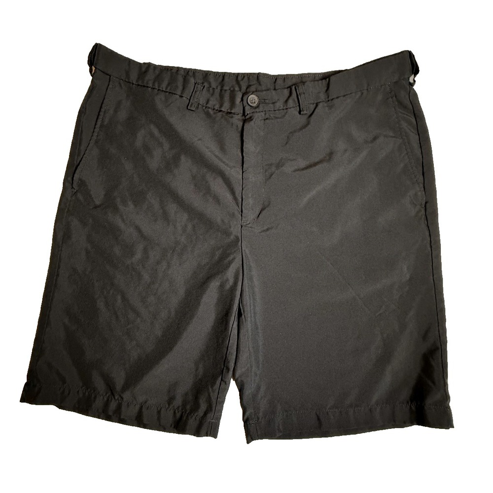Haggar Golf Shorts Men's Adjustable Waist 100% Polyester Black Size 40, 9.5"-600